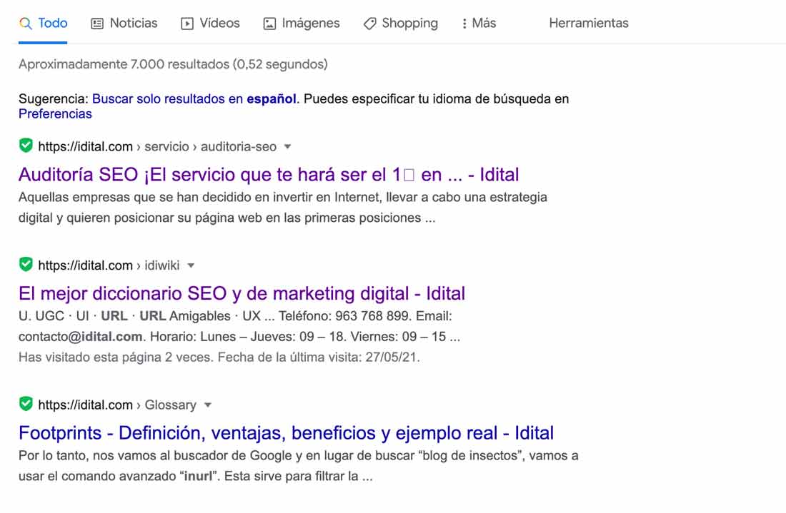 SERP seo nichos