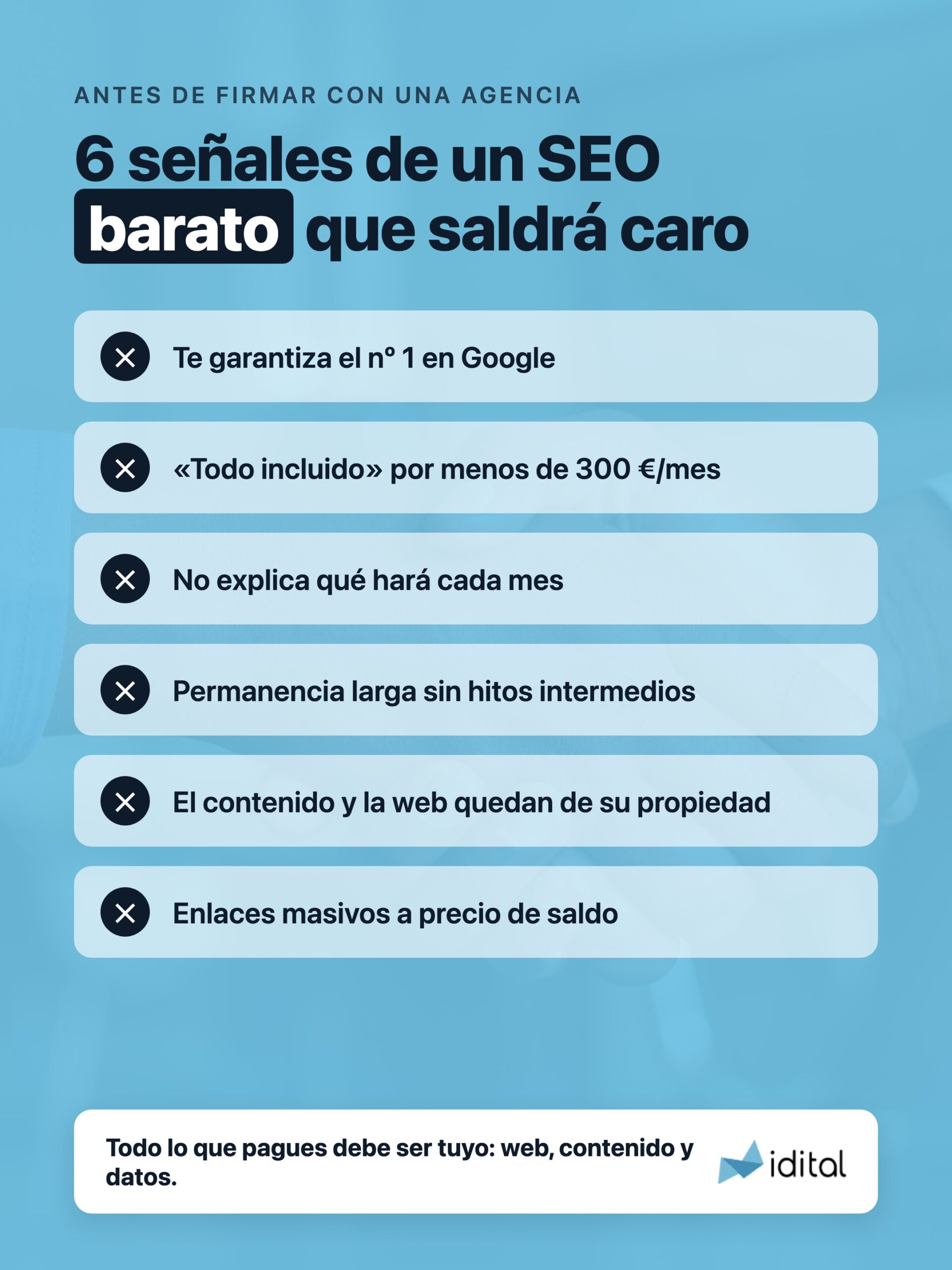 Seis señales de alarma al contratar SEO barato para un despacho de abogados
