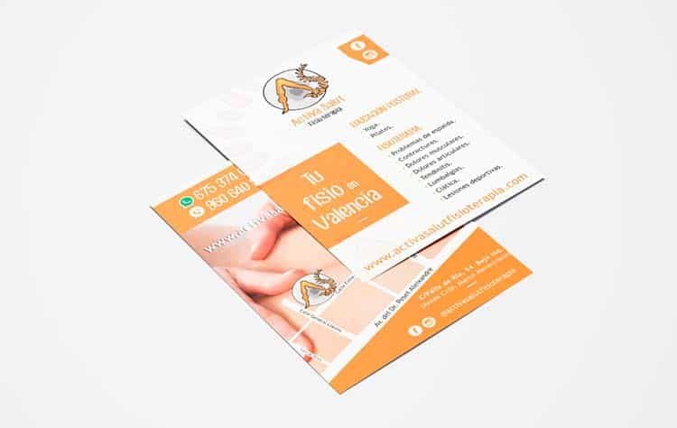 Mockup del flyer de Activa Salut