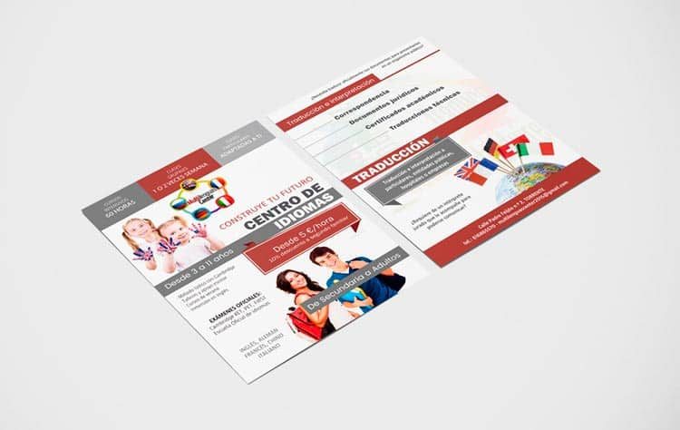 Imagen Mockup del flyer de Multilenguas